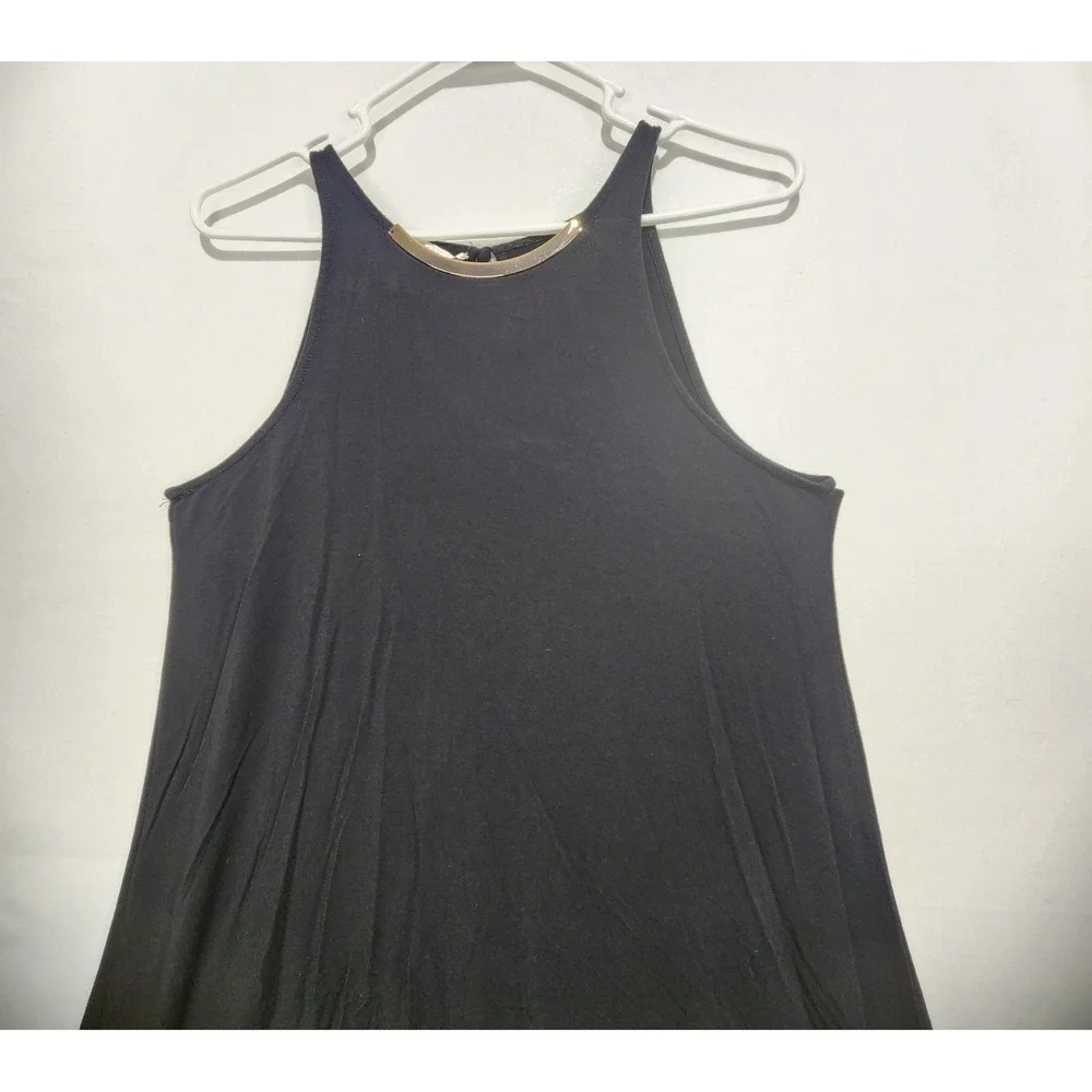 Boston Proper Elegant Women's Dressy Minimalist‎ Black Dress Size M